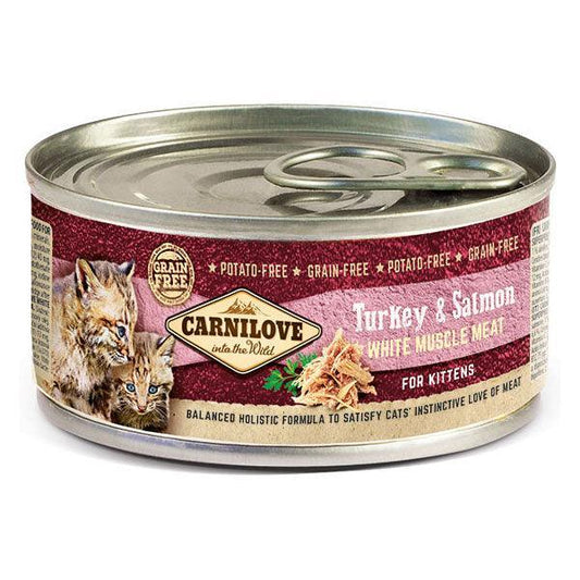 Carnilove Turkey & Salmon Kitten  Wet Cat Food 100g Tin