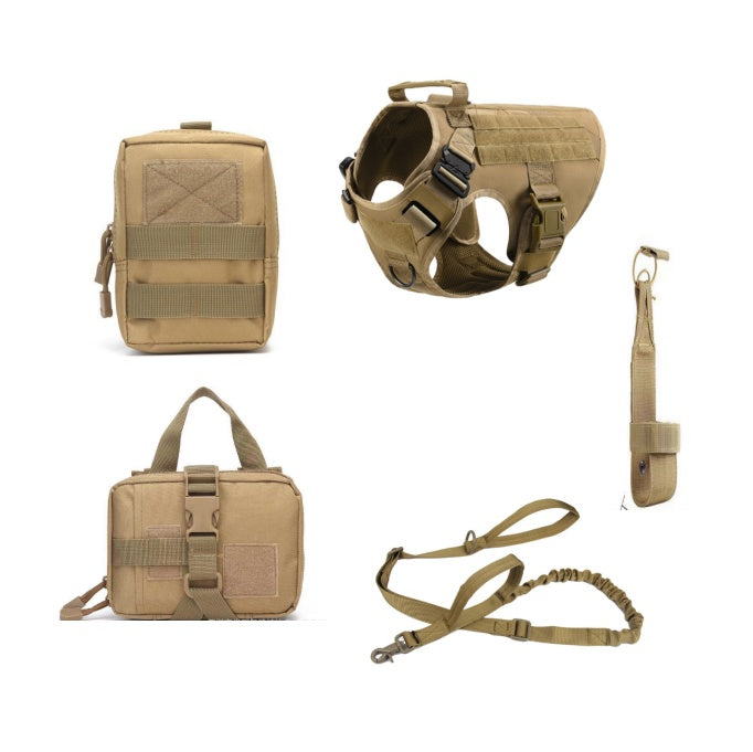 Tactical K9 Training Harness & Leash Set