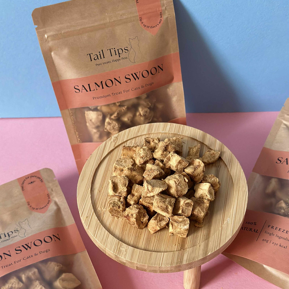 Salmon Swoon - 100% Freeze-Dried Salmon Treats | Pure & Natural | Tail Tips UK | 50g pack