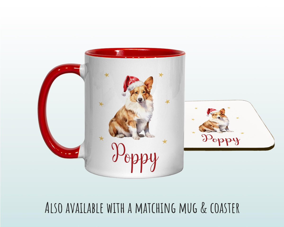 Personalised Cardigan Welsh Corgi Large Christmas Sack -Red Drawstring Bag for Xmas Presents Christmas Eve Bag Box Decoration for Dogs XS082