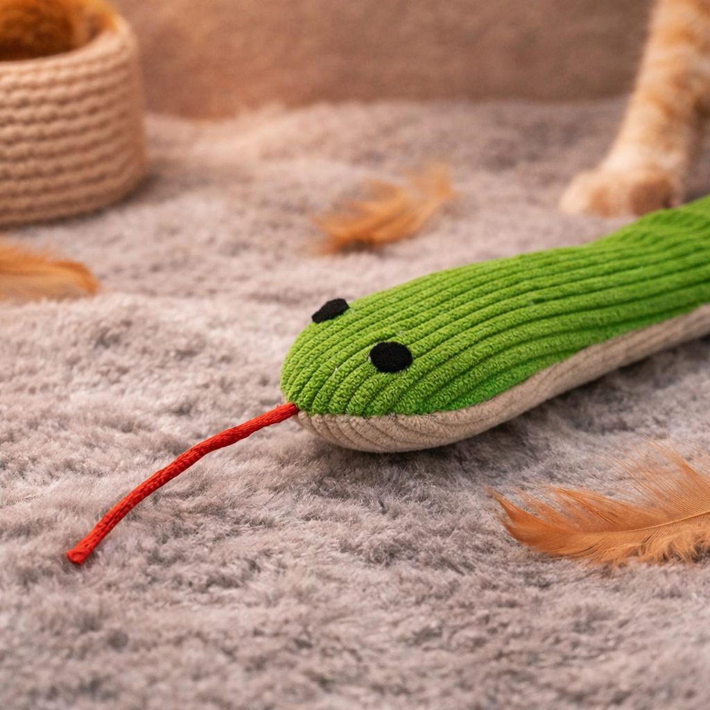 Cat Toy Snake Interactive Kick Toy for Indoor Cats – 16.5 Inches - 42 cm