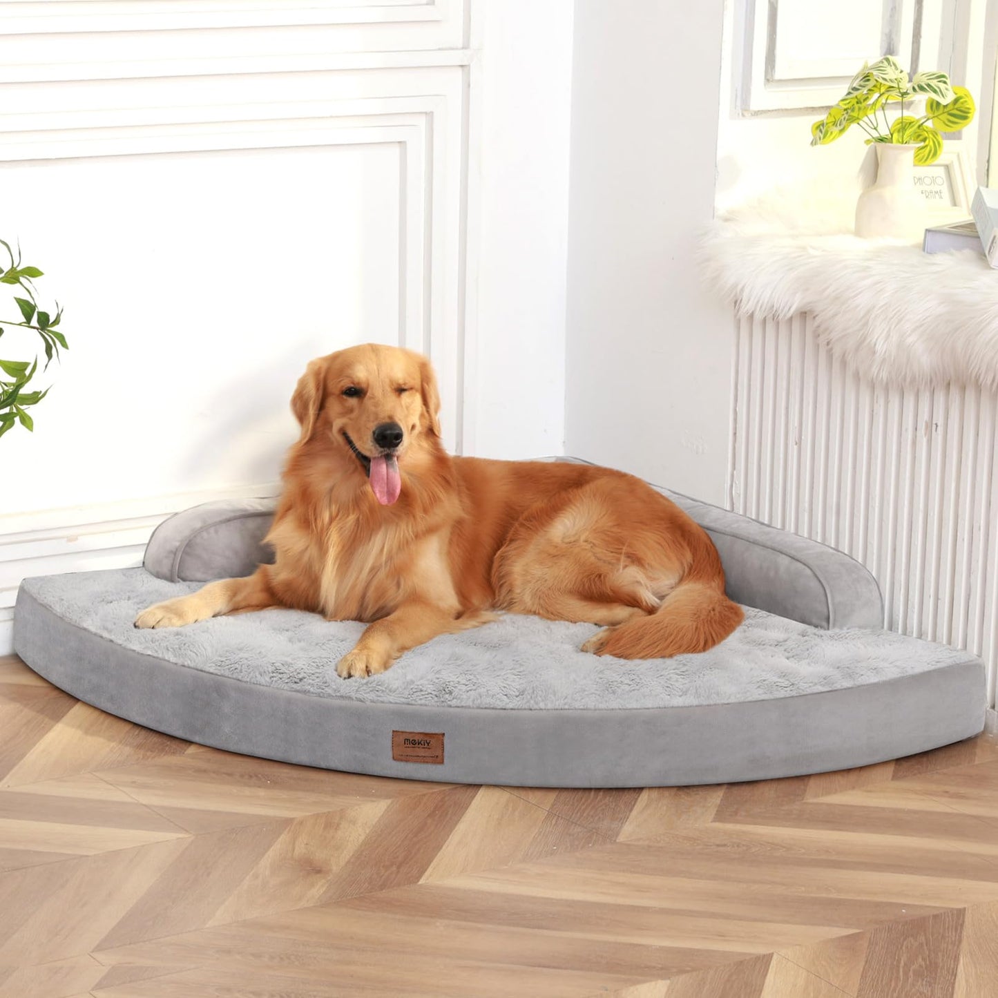 MEKIY Large Dog Bed XL – Orthopedic Egg-Crate Memory Foam, Waterproof & Non-Slip
