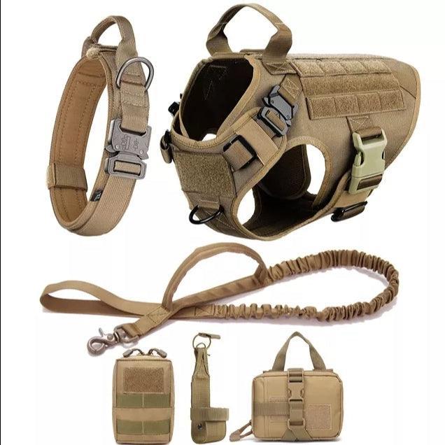 Military Grade Tactical Dog Harness Set Deal