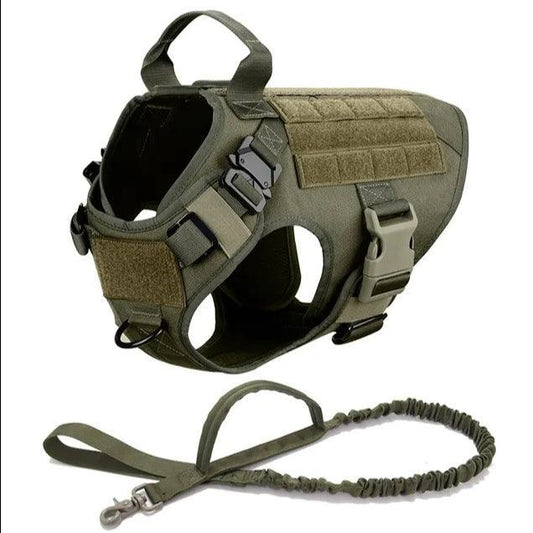 Military Grade Tactical Dog Harness Set Deal