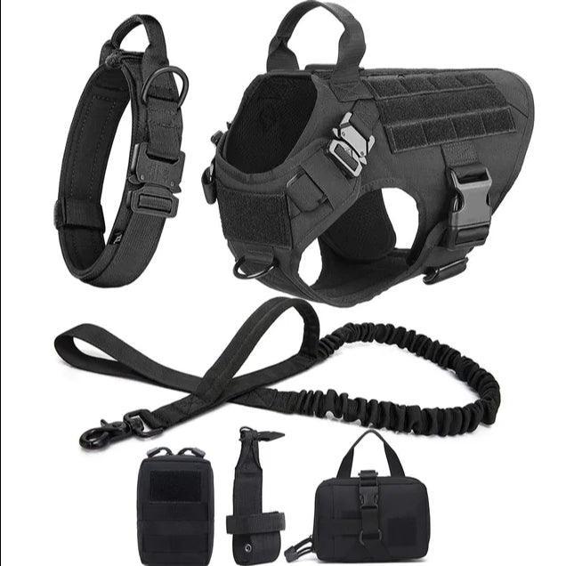 Military Grade Tactical Dog Harness Set Deal