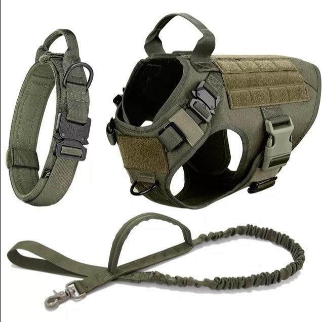 Military Grade Tactical Dog Harness Set Deal