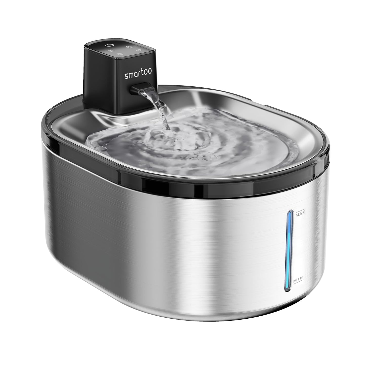 Smartoo Wireless Cat Water Fountain Stainless Steel – 152oz/4.5L, Battery-Operated, Motion Sensor